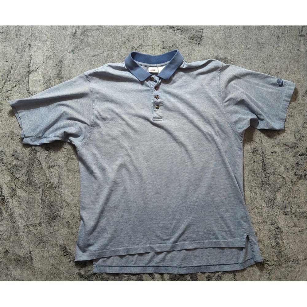Nike Short Sleeve Polo Shirt Men's Size Large Blue